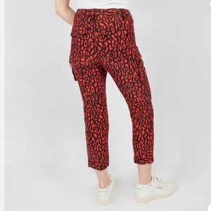 The Kooples Red & Black Leopard Crop Pants